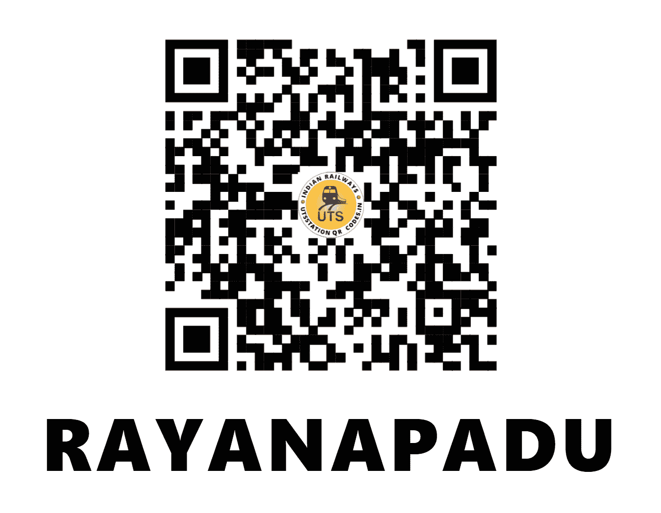 UTS QR Code for RAYANAPADU - RYP (SC - ANDHRA PRADESH)